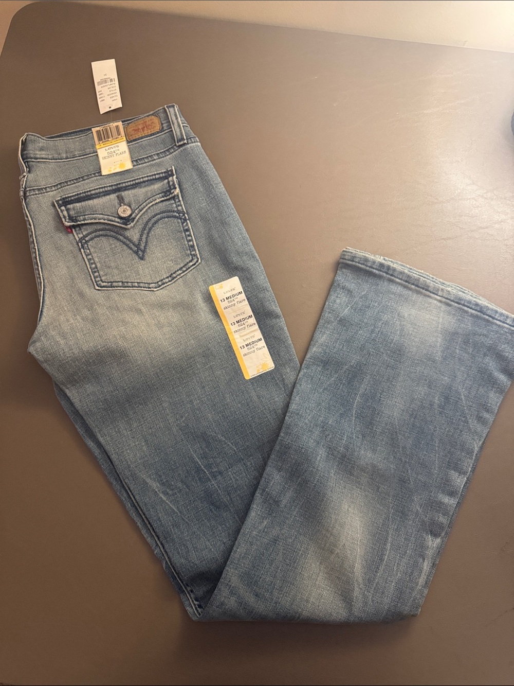 Levi's Light Blue Denim Skinny Flare Jeans